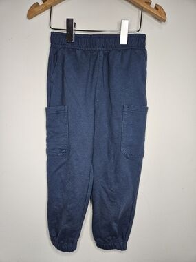 Joe Fresh Toddler Boys Cargo Jogger Pants Navy Blue Size 3T Elastic Waist🩷